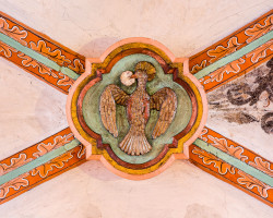 Heidelberg - Heiliggeistkirche - Mittelschiff - 5. Schlußstein, von Westen aus gezählt (aufgenommen im Januar 2013, am frühen Nachmittag) Heidelberg - Heiliggeistkirche - Mittelschiff - 5. Schlußstein, von Westen aus gezählt (aufgenommen im Januar 2013, am frühen Nachmittag)