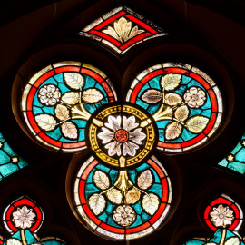 Heidelberg - Heiliggeistkirche - Südschiff - 2. Joch, von Westen aus gezählt - Ausschnitt aus dem Maßwerk des Ornamentfensters (aufgenommen im März 2013, am Nachmittag) Heidelberg - Heiliggeistkirche - Südschiff - 2. Joch, von Westen aus gezählt - Ausschnitt aus dem Maßwerk des Ornamentfensters (aufgenommen im März 2013, am Nachmittag)