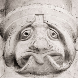 Heidelberg - Heiliggeistkirche - Nordschiff - 3. Figur am unteren Dienstabschluß, von Westen aus gezählt (aufgenommen im März 2013, am Nachmittag)