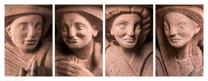 Heidelberg - Heiliggeistkirche - Altar von Edzard Hobbing - Alle 4 Genien (v.l.n.r.: Nordwest, Südwest, Südost, Nordost) (aufgenommen im November 2013, vormittags und nachmittags) Heidelberg - Heiliggeistkirche - Altar von Edzard Hobbing - Alle 4 Genien (v.l.n.r.: Nordwest, Südwest, Südost, Nordost) (aufgenommen im November 2013, vormittags und nachmittags)