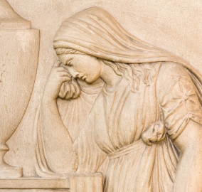 Heidelberg - Heiliggeistkirche - Chor - Ausschnitt aus Epitaph ("Stephan Zipff"), an Südwand des Chors (aufgenommen im Dezember 2013, am späten Vormittag)