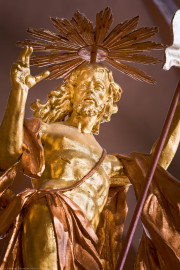 Heidelberg - Heiliggeistkirche - Kanzel - Christusfigur der Kanzel (aufgenommen im Oktober 2014, am Nachmittag) Heidelberg - Heiliggeistkirche - Kanzel - Christusfigur der Kanzel (aufgenommen im Oktober 2014, am Nachmittag)