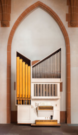 Heidelberg - Heiliggeistkirche - Nordschiff - Kammerorgel - Zentraler Blick auf die Kammerorgel, erbaut von Steinmeyer 1963 (aufgenommen im März 2015, um die Mittagszeit) Heidelberg - Heiliggeistkirche - Nordschiff - Kammerorgel - Zentraler Blick auf die Kammerorgel, erbaut von Steinmeyer 1963 (aufgenommen im März 2015, um die Mittagszeit)