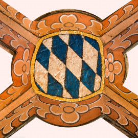 Heidelberg - Heiliggeistkirche - Südschiff - Schlußstein, 4. Joch, von Westen aus gezählt (aufgenommen im April 2015, am Nachmittag)