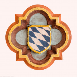 Heidelberg - Heiliggeistkirche - Nordempore - Schlußstein, 4. Joch, von Westen aus gezählt (aufgenommen im Mai 2015, am Nachmittag)