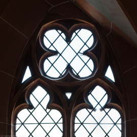 Heidelberg - Heiliggeistkirche - Nordempore - 2. Joch, von Westen aus gezählt - Fenstermaßwerk (aufgenommen im Mai 2015, am späten Nachmittag)