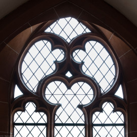 Heidelberg - Heiliggeistkirche - Nordempore - 4. Joch, von Westen aus gezählt - Fenstermaßwerk (aufgenommen im Mai 2015, am Nachmittag)