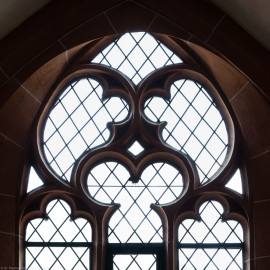 Heidelberg - Heiliggeistkirche - Nordempore - 3. Joch, von Westen aus gezählt - Fenstermaßwerk (aufgenommen im Mai 2015, am Nachmittag)