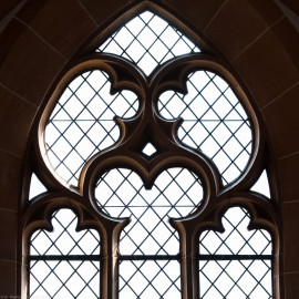 Heidelberg - Heiliggeistkirche - Südempore - 5. Joch, von Westen aus gezählt - Fenstermaßwerk (aufgenommen im Mai 2015, am Nachmittag)