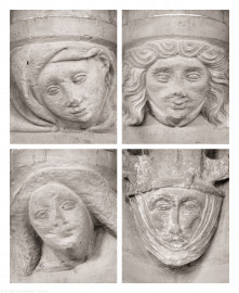 Heidelberg - Heiliggeistkirche - Nordempore - v.l.n.r., v.o.n.u: 1. bis 3. Figur am unteren Dienstabschluß der Nordseite, von Westen aus gezählt, Figur am unteren Dienstabschluß der Südostseite (aufgenommen im Juni 2015, am späten Vormittag) Heidelberg - Heiliggeistkirche - Nordempore - v.l.n.r., v.o.n.u: 1. bis 3. Figur am unteren Dienstabschluß der Nordseite, von Westen aus gezählt, Figur am unteren Dienstabschluß der Südostseite (aufgenommen im Juni 2015, am späten Vormittag)