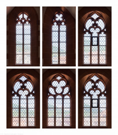 Heidelberg - Heiliggeistkirche - Nordempore - 1./2./3. und 4./5./6. Joch, von Westen aus gezählt - Fenster und Maßwerke (aufgenommen im Juni/Juli 2015, nachmittags)