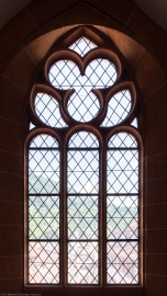 Heidelberg - Heiliggeistkirche - Nordempore - 5. Joch, von Westen aus gezählt - Fenster und Maßwerk (aufgenommen im Juli 2015, um die Mittagszeit)