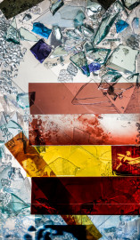 Heidelberg - Heiliggeistkirche - Nordschiff - 2. Joch, von Westen aus gezählt - Feld (linke Bahn, zweite Zeile) des Fensters "Schöpfungsgeschichte - Gottes Geist über dem Chaos" von Hella De Santarossa (aufgenommen im Oktober 2015, um die Mittagszeit) Heidelberg - Heiliggeistkirche - Nordschiff - 2. Joch, von Westen aus gezählt - Feld (linke Bahn, zweite Zeile) des Fensters "Schöpfungsgeschichte - Gottes Geist über dem Chaos" von Hella De Santarossa (aufgenommen im Oktober 2015, um die Mittagszeit)