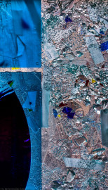 Heidelberg - Heiliggeistkirche - Nordschiff - 4. Joch, von Westen aus gezählt - Feld (rechte Bahn, fünfte Zeile) des Fensters "Schöpfungsgeschichte - Der Weltkreis ist voll vom Geiste Gottes" von Hella De Santarossa (aufgenommen im Oktober 2015, am späten Nachmittag) Heidelberg - Heiliggeistkirche - Nordschiff - 4. Joch, von Westen aus gezählt - Feld (rechte Bahn, fünfte Zeile) des Fensters "Schöpfungsgeschichte - Der Weltkreis ist voll vom Geiste Gottes" von Hella De Santarossa (aufgenommen im Oktober 2015, am späten Nachmittag)