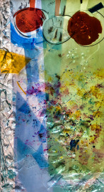 Heidelberg - Heiliggeistkirche - Nordschiff - 6. Joch, von Westen aus gezählt - Feld (linke Bahn, zweite Zeile) des Fensters "Schöpfungsgeschichte - Der Baum der Erkenntnis" von Hella De Santarossa (aufgenommen im Oktober 2015, um die Mittagszeit) Heidelberg - Heiliggeistkirche - Nordschiff - 6. Joch, von Westen aus gezählt - Feld (linke Bahn, zweite Zeile) des Fensters "Schöpfungsgeschichte - Der Baum der Erkenntnis" von Hella De Santarossa (aufgenommen im Oktober 2015, um die Mittagszeit)