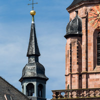 Heidelberg - Heiliggeistkirche - Ostseite - Blick auf den Dachreiter mit Scheideglocke (aufgenommen im Juli 2013, am späten Vormittag)