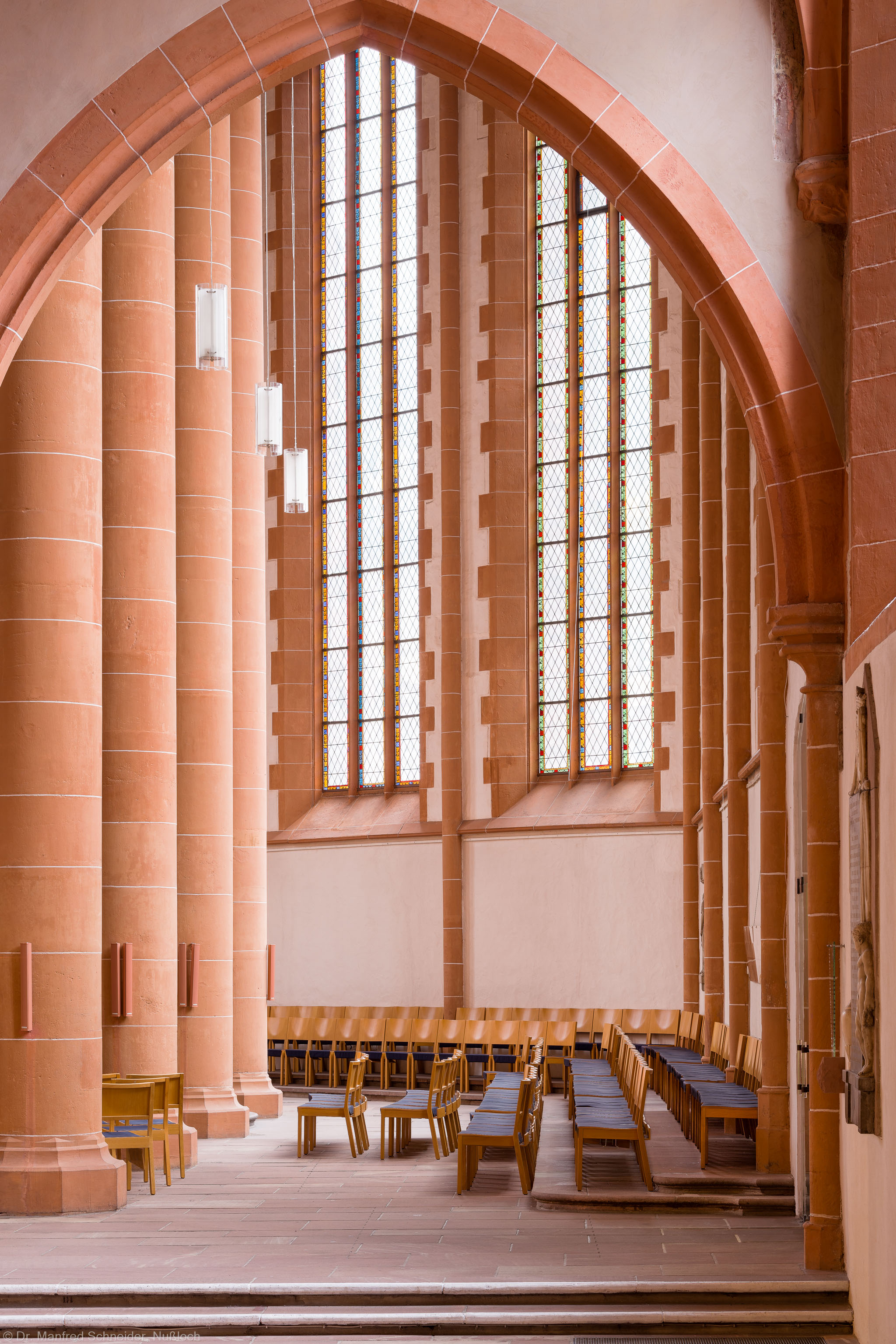 Heidelberg - Heiliggeistkirche - Chor - Blick vom Südschiff in den südlichen Chor (aufgenommen im Januar 2014, am Nachmittag)