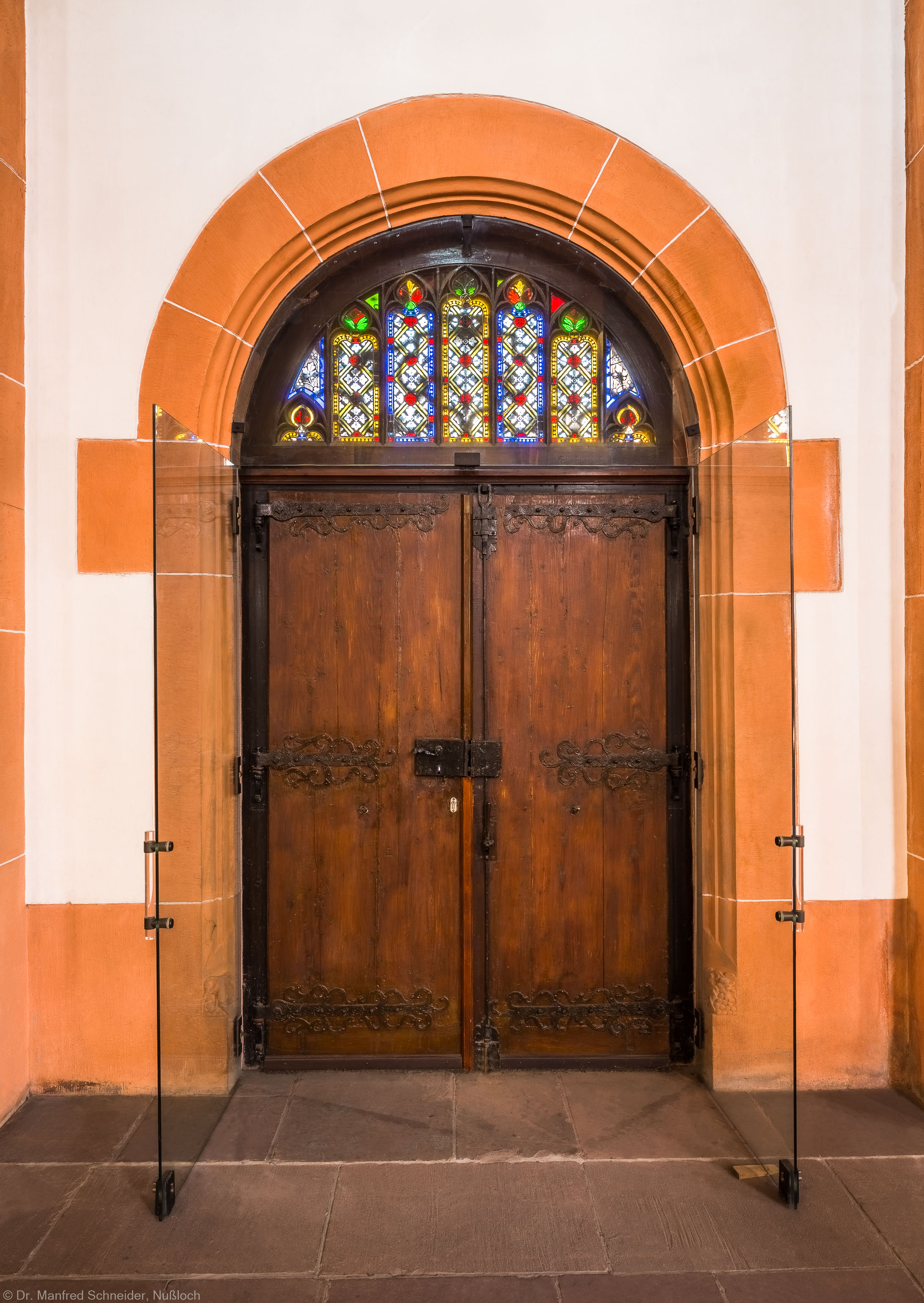 Heidelberg - Heiliggeistkirche - Nordseite - Mittleres Nordportal (aufgenommen im März 2015, am frühen Nachmittag)