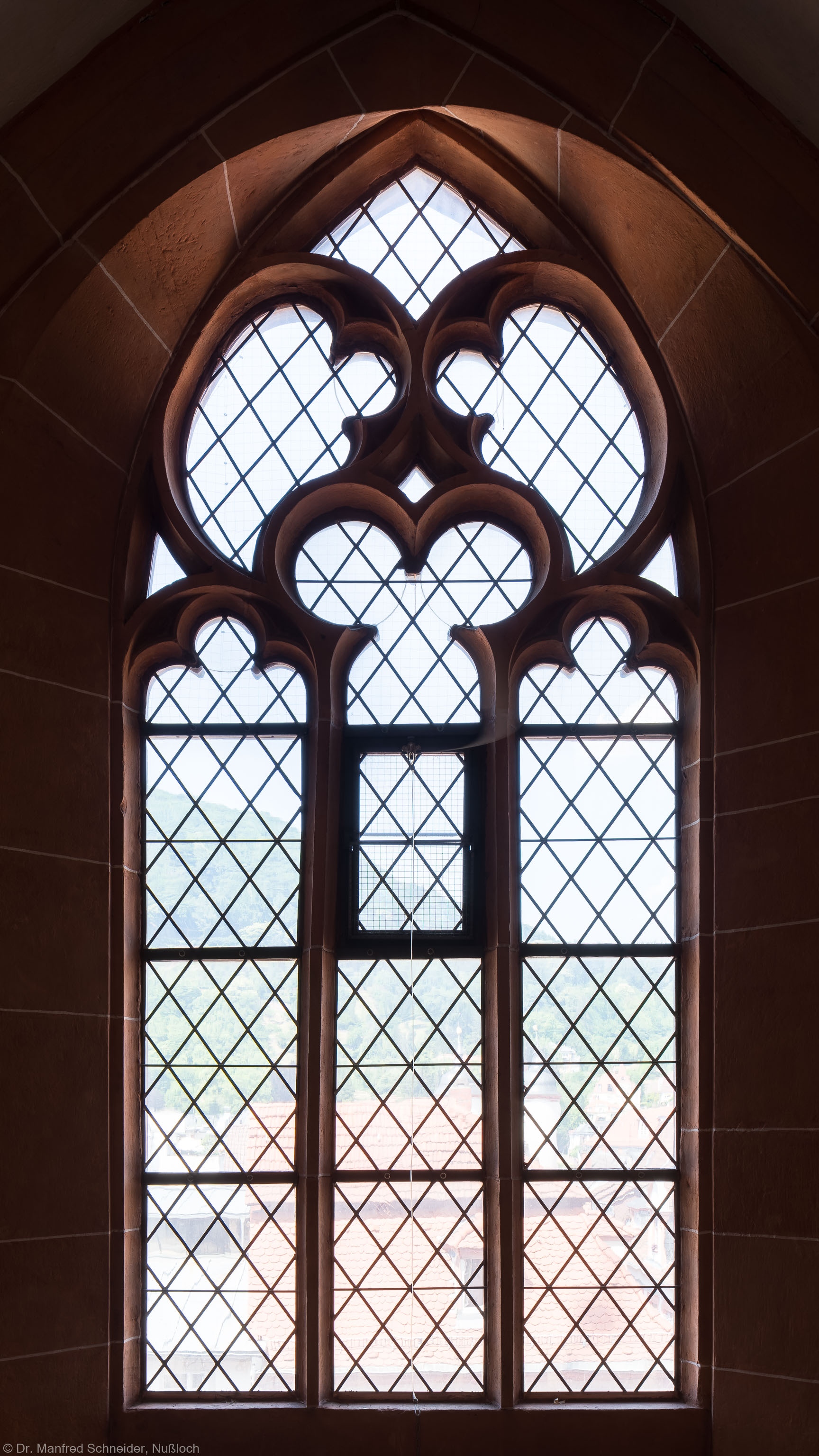 Heidelberg - Heiliggeistkirche - Nordempore - 3. Joch, von Westen aus gezählt - Fenster und Maßwerk (aufgenommen im Juni 2015, am Nachmittag)