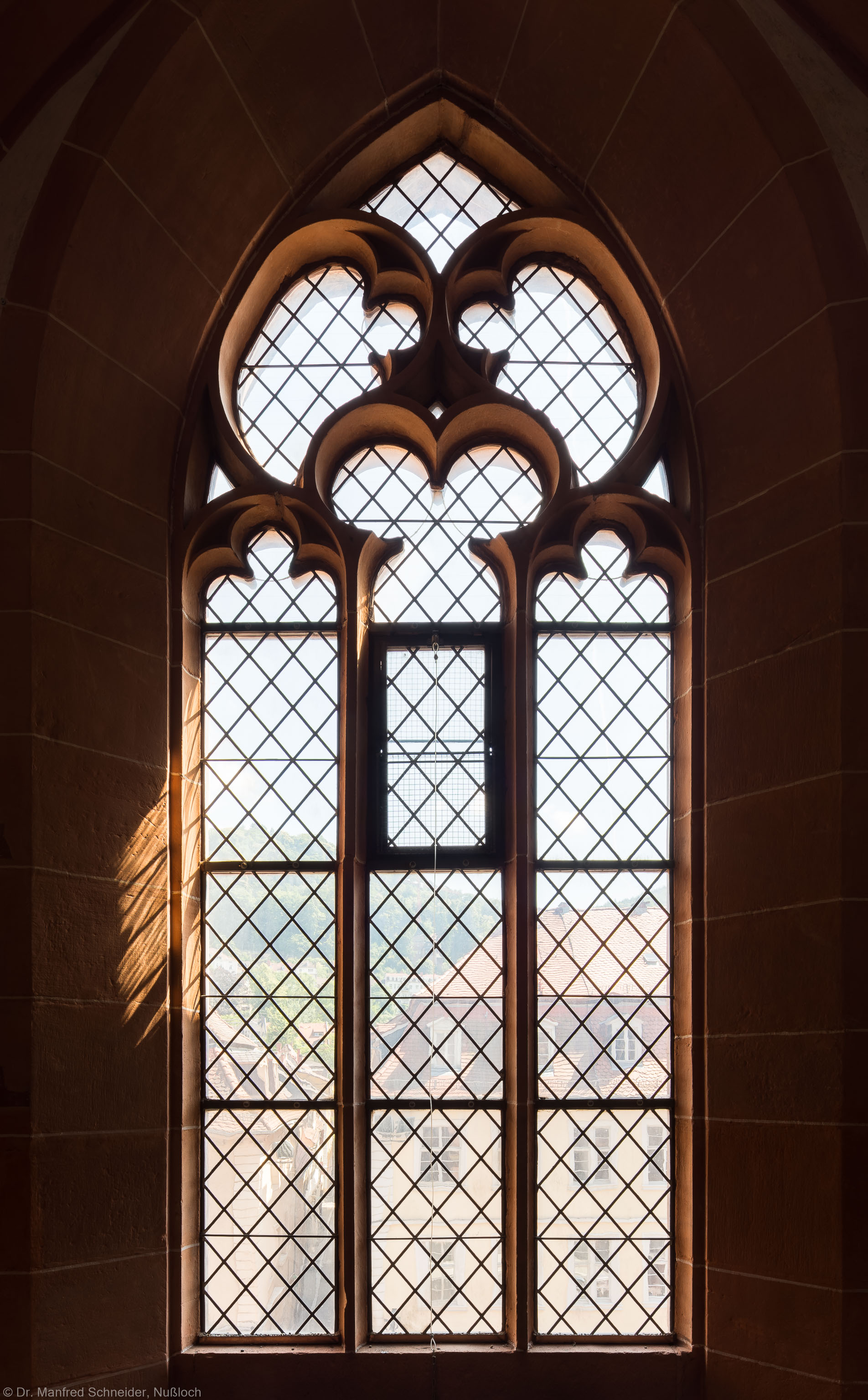 Heidelberg - Heiliggeistkirche - Südempore - 4. Joch, von Westen aus gezählt - Fenster und Maßwerk (aufgenommen im Juni 2015, am Nachmittag)