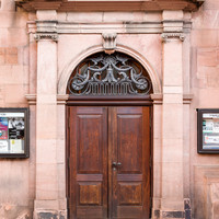 Heidelberg - Heiliggeistkirche - Südseite - Westliches Südportal - Blick auf das gesamte Portal (aufgenommen im Oktober 2015, am Vormittag)