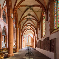 Heidelberg - Heiliggeistkirche - Südschiff - Blick von Westen in die Schiffe, auf die Nordempore und in den Chor (aufgenommen im Oktober 2015, am frühen Nachmittag)