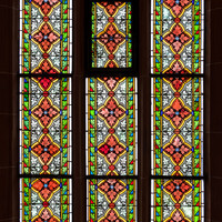 Heidelberg - Heiliggeistkirche - Südschiff - 2. Joch, von Westen aus gezählt - Gesamtaufnahme des Ornamentfensters (aufgenommen im Oktober 2015, am Nachmittag)