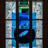 Heidelberg - Heiliggeistkirche - Nordschiff - 4. Joch, von Westen aus gezählt - Ausschnitt aus dem Fenster "Schöpfungsgeschichte - Der Weltkreis ist voll vom Geiste Gottes" von Hella De Santarossa (aufgenommen im Oktober 2015, am Nachmittag)